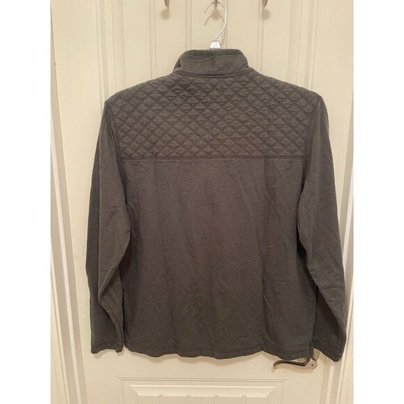 G.H. Bass & Co. Men's Quilted Back Pullover - Size L/G - Olive Green - 1/4 Zip - Picture 6 of 11